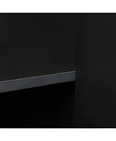 Distinctive Features of Four-Door Sideboard with Metal and Cross-Leg Design, Suitable for Living Rooms