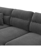 Simplie Fun 11062" Modern Convertible Sectional Sofa, L