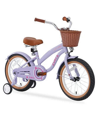 Streamdale Furniture Multiple Colors, Girls Bike for4-7 Years Old Kids,16 inch wheel, Training Wheels Included