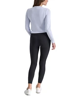 Dkny Women's Distressed 1989 Logo Crewneck Top