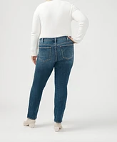 Silver Jeans Co. Plus Size Most Wanted Mid Rise Straight Leg Jeans