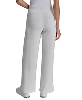 Dkny Women's Brushed Rib-Knit Straight-Leg Pants