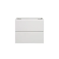 Wall mount bathroom vanity Without basin, white color, with two drawer, Pre-assembled