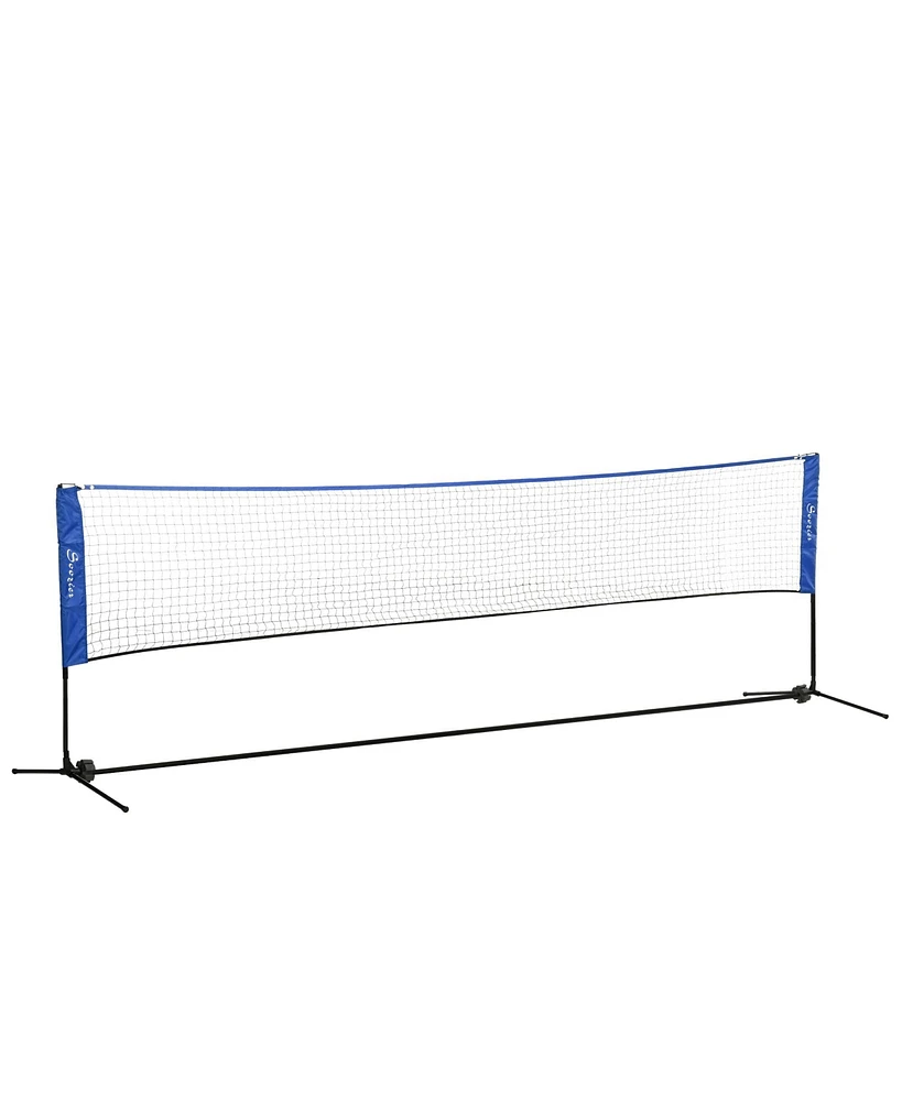 Streamdale Furniture Portable Badminton Net, 14ft Volleyball Net, Foldable and Height Adjustable with Carry Bag, for Tennis, Badminton and Pickleball,