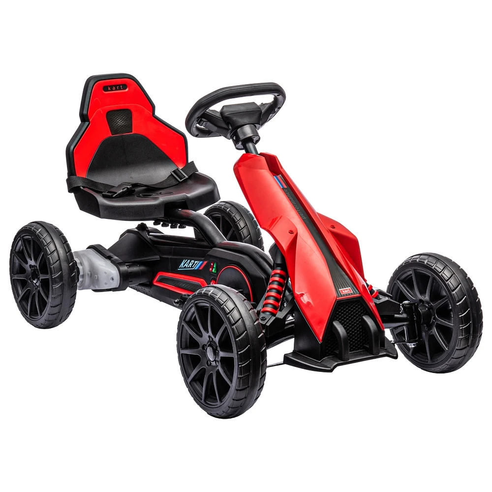 Streamdale Furniture 12V Electric Go Kart for Kids, Outdoor Ride-On Toy with Forward Backward Drive & Adjustable Speed, Gift for Child 3