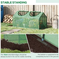 4' x 2' x 2' Portable Mini Greenhouse, Small Green House with Pe Cover, Roll-up Zippered Windows for Indoor, Outdoor Garden, Green