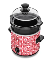 Bella Red Knit Printed 1.5-Quart Slow Cooker