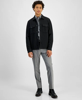 Michael Kors Men's Double-Face Brushed Shirt Jacket