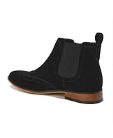 Gino Vitale Men's Slip On Wing Tip Chelsea Boots