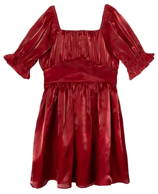 Rare Editions Big Girls Shimmer Organza Dress