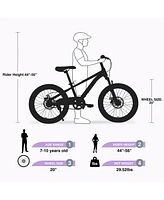 Mountain Bike,20 Inch Mtb for Boys and Girls Age 7-10 Years