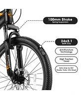 Streamdale Furniture 24 inch Mountain Bike Bicycle for Adults Aluminium Frame Bike Shimano 21-Speed with Disc Brake