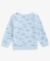 First Impressions Baby Boys Long-Sleeve Word Bubble French Terry Sweatshirt, Exclusively at Macy's