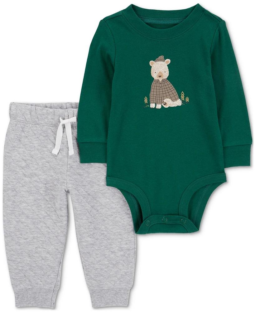 Carter's Baby Boy 2-Piece Bear Bodysuit Pant Set