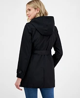 Michael Kors Women's Double-Breasted Belted Hooded Coat, Exclusively at Macy's