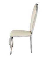 Streamdale Furniture Cyrene Side Chair (Set-2) in Beige