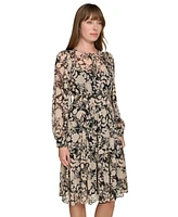 Tommy Hilfiger Women's Floral-Print Fit & Flare Dress