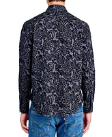 Society of Threads Men's Regular-Fit Paisley Shirt