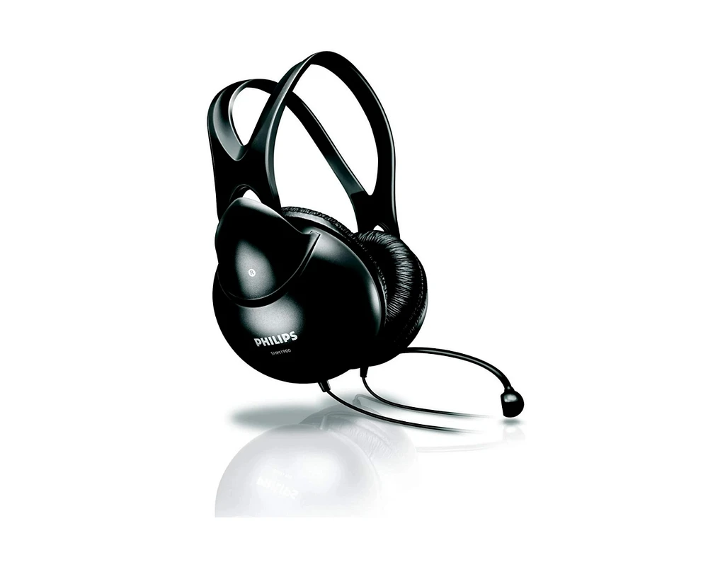 Philips Wired Pc Headset High-Quality Sound, Noise-Canceling Mic, Ergonomic Design, In-Line Controls, 3.5mm for Gaming and Work