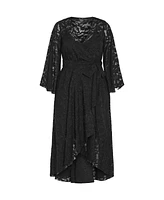 City Chic Plus Fleetwood Jacquard Maxi Dress