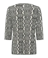 Olsen Women's Long Sleeve Snake Tunic T-Shirt