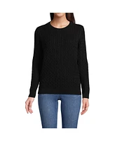 Lands' End Women's Drifter Cable Crew Neck Sweater