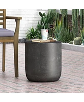 Modern Lightweight Concrete Side Table: Durable, Waterproof, And Fully Assembled