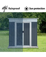 Outdoor Storage Sheds 6FTx4FT Pent Roof Grey