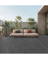 Wood Plastic Composite Deck Tiles Set of 20pcs, Composite Decking Resist Rust, Water, Weather, Easy to Diy & Maintain, Indoor&Outdoor, Ideal for Patio