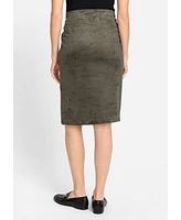 Olsen Women's Pull-On Full Suede Skirt