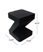 Simplie Fun Modern Concrete Twist Accent Table: Artful Elegance, No Assembly