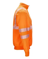 RefrigiWear Big & Tall HiVis Quarter-Zip Sweatshirt - High Visibility Safety Pullover with Reflective Tape