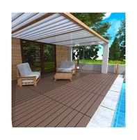 2FT Patio Deck Tiles, Diy Module Interlocking Decking Tiles Floor Tile, Easy and Quick Installation Court Tiles for Porch Poolside Balcony Backyard 24