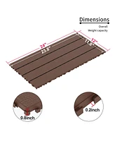 Streamdale Furniture 2FT Patio Deck Tiles, Diy Module Interlocking Decking Tiles Floor Tile, Easy and Quick Installation Court Tiles for Porch Poolsid