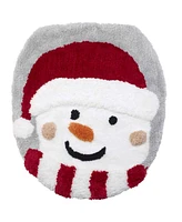 Avanti Snowman Flake Polyester Bath Rug Set