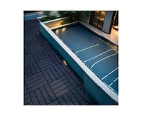 Simplie Fun 54 Pack Interlocking Plastic Deck Tiles - 12" x12" Square - Waterproof Outdoor