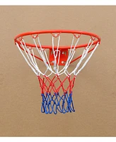 Basketball Rim Replacement 18" Steel Rim with Net, Easy to Install and Reliable Quality