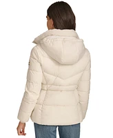 Calvin Klein Petite Faux-Fur-Lined Hooded Puffer Coat