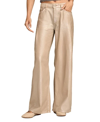 Lucky Brand Women's Metallic High Rise Palazzo Jeans