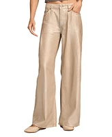 Lucky Brand Women's Metallic High Rise Palazzo Jeans