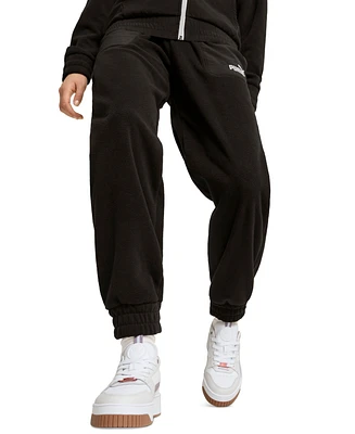 Puma Women's Essentials Brushed Fleece Logo Joggers