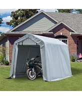 Simplie Fun 6' x 8' Carport Portable Garage, Heavy Duty Storage Tent, Patio Storage Shelter w/ Anti