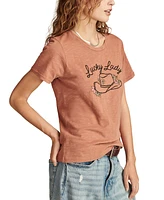 Lucky Brand Women's Cotton Feelin' Classic Crewneck Tee