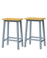 53" Kitchen Island with Storage, Power Outlet, Bar Stools
