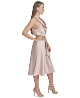 Halston Women's Satin Halter Dress