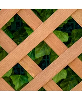 Wooden Raised Garden Bed with Trellis, 46" Planter Box, to Grow Vegetables, Herbs, and Flowers for Backyard, Patio, Brown