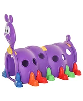 Caterpillar Climbing Tunnel for Kids Climb-n-Crawl Toy Indoor & Outdoor Toddler Play Structure for 3-6 Years Old, Purple