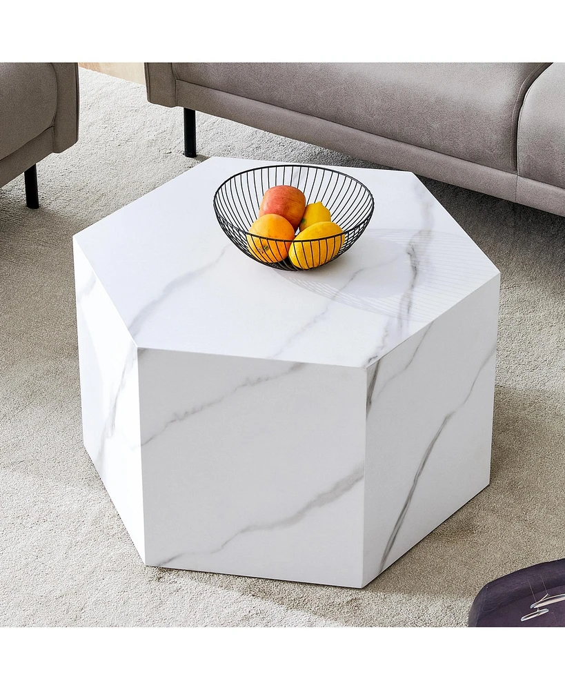 Streamdale Furniture Modern Mdf coffee table, with complex texture patterns