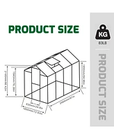 Newly marketed Gain height windproofaluminum greenhouse 6x8 Ft Polycarbonate Greenhouse Raised Base and Anchor Aluminum Heavy Duty Walk-in Greenhouses