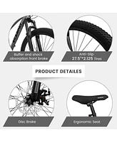 Streamdale Furniture A2757 27 Inch Mountain Bike 21 Speed, Suspension Fork, Aluminum Frame Disc Brake, Mountain biking for both men and women.